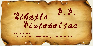 Mihajlo Mistopoljac vizit kartica